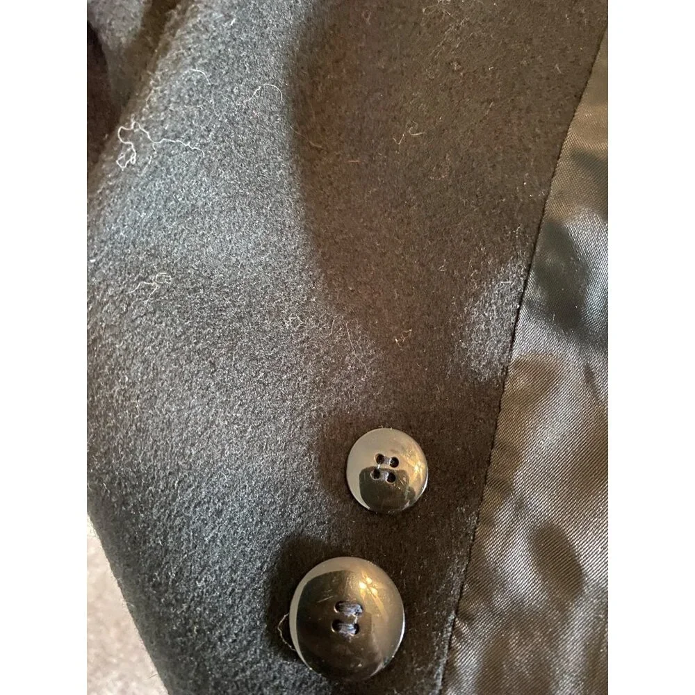 Loring Black Wool Long Full Length Princess Frock Coat 100% Pure Wool USA - Picture 6 of 12